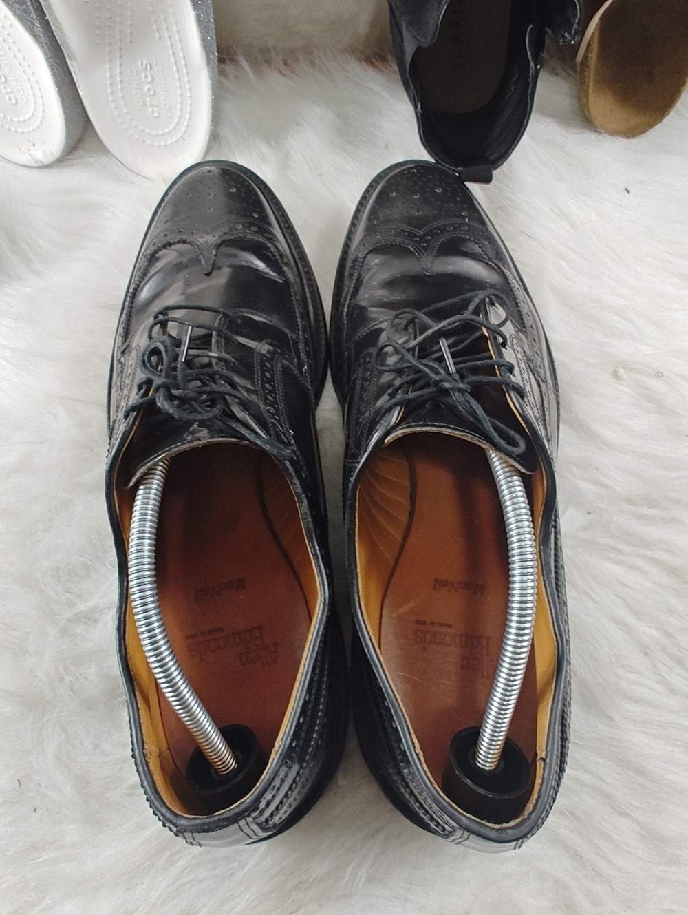 Allen Edmonds MacNeil Black Leather Wingtip Dress Shoes Men’s Size 12 D USA - Picture 9 of 14